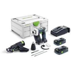Visseuse Placo FESTOOL DWC 18-4500 HPC 4.0 I-Plus - 2 Batteries 4.0 Ah, Chargeur + Accessoires - 576502