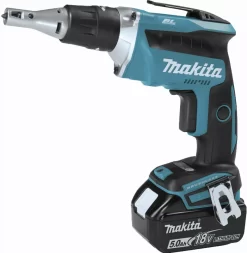 Visseuse Plaque De Plâtre 18 V Li-Ion 5 Ah MAKITA - 2 Batteries, Chargeur, Coffret - DFS452RTJ