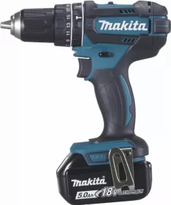 Perceuse Visseuse à Percussion 18 V Li-Ion 5 Ah Ø 13 Mm MAKITA - 2 Batteries, Chargeur, Coffret - DHP482RTJ