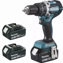 Perceuse Visseuse à Percussion 18 V Li-ion 3 Ah Ø 13 Mm (3 Batteries) MAKITA - 3 Batteries, Chargeur, Coffret - DHP484RF3J