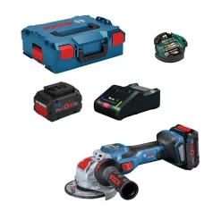 Meuleuse Sans Fil BITURBO GWS 18V -15 SC X-Lock 2x8.0 Ah BOSCH - 06019H6501 -TechnoOutils Avancés MNA50074 1
