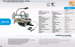 Scie à Chantourner à Pédale LEMAN 90 W 400MM - SAC407