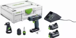 Perceuse-visseuse Sans Fil FESTOOL TXS 2,6-Set - 2 Batteries 10.8V 2.6Ah + Chargeur + Systainer + Renvoi D'angles - 576102 -TechnoOutils Avancés VOA70085 1