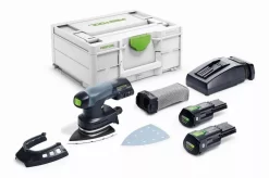 Ponceuse FESTOOL Delta Hybride DTSC 400 3,0 I-Plus - 2 Batteries 3.0 Ah 18V - Systainer SYS3 M 187 - 577508